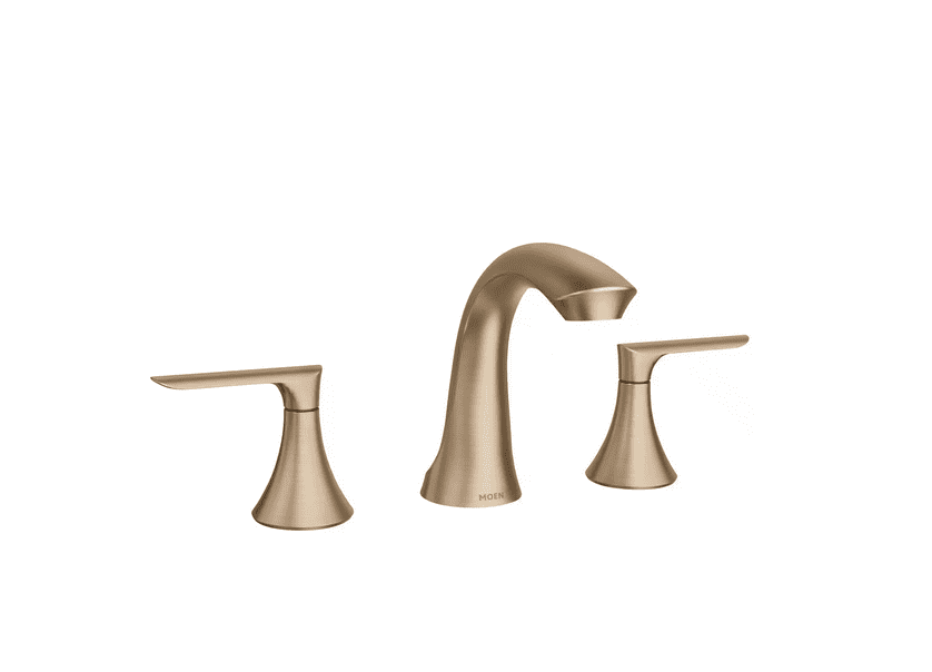 MOEN 84517BZG Findlay 8 in. Widespread 2-Handle Bathroom Faucet in Bronzed Gold (Valve Included)