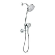 MOEN Attract 28586 Magnetix 6-Spray 6.75 in. Dual Wall Mount Fixed and Handheld Shower Heads 1.75 GPM with Slidebar in Chrome