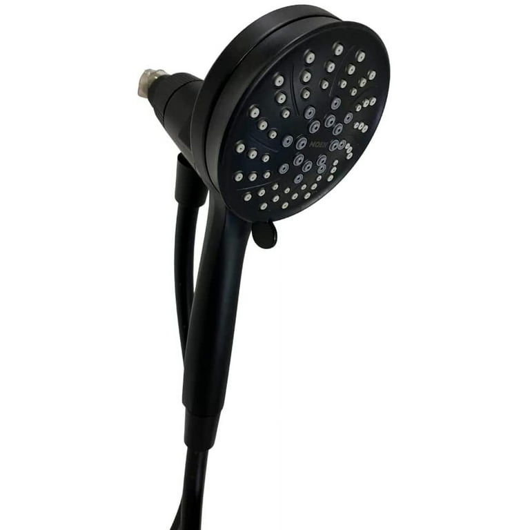 2-Spray 3.5 in. Single Wall Mount Handheld Adjustable Shower Head in Black 2-Spray 3.5 in. Single Wall Mount Handheld Adjustable Shower Head in Black
