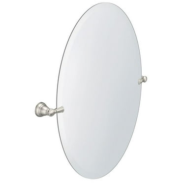 MOEN Banbury 26" x 23" Frameless Pivoting Wall Mirror Brushed Nickel - New