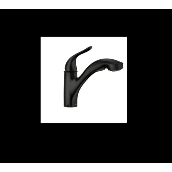 MOEN Brecklyn 87557BL Single Handle Pull Out Sprayer Kitchen Faucet with Power Clean in Matte Black