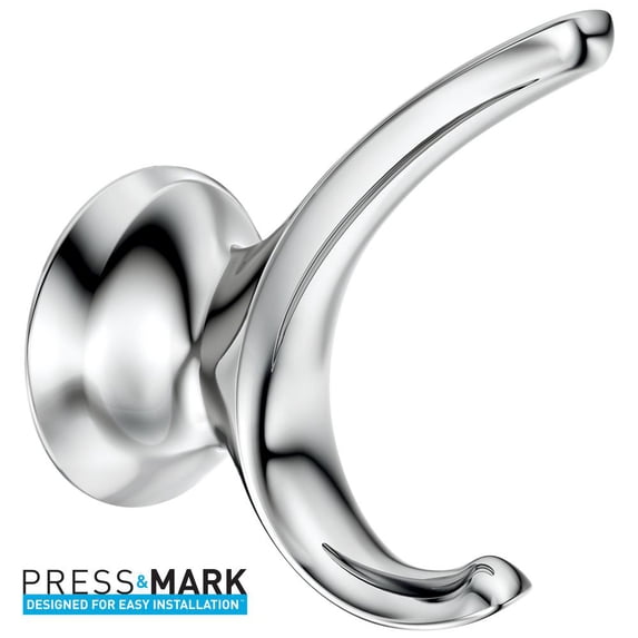 MOEN Darcy Double Robe Hook with Press and Mark in Chrome MY1503CH - New