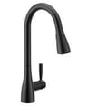 thumbnail image 1 of MOEN 87260BL Doherty Single Handle Pull-Down Sprayer Kitchen Faucet with Power Clean and Reflex in Matte Black, 1 of 4