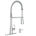 thumbnail image 1 of Moen 87814 Essie Chrome One-Handle High Arc Pre-Rinse Spring Pulldown Kitchen Faucet with Power Clean, 1 of 4