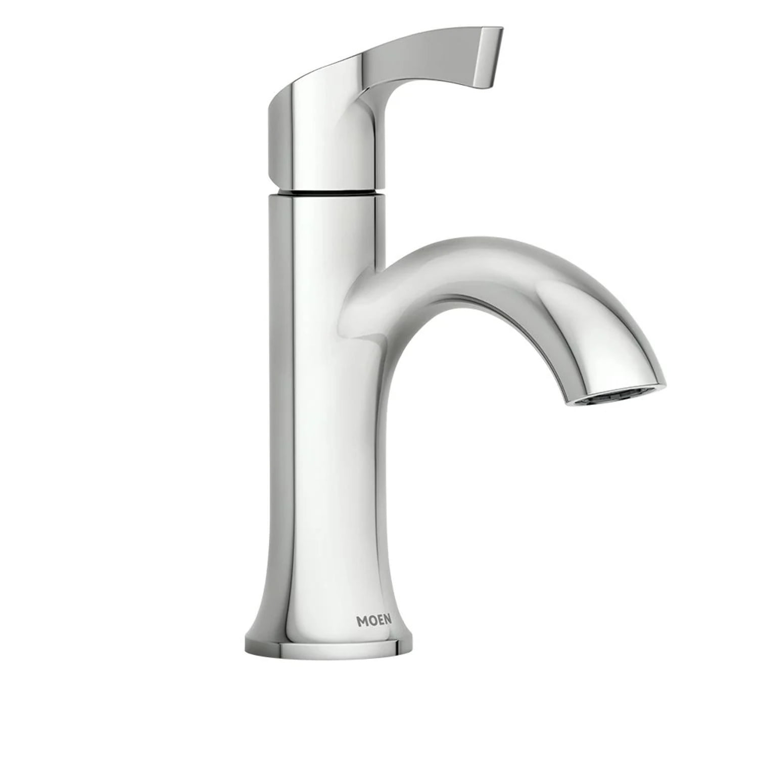 MOEN 84466 Korek Single Handle Single Hole Bathroom Faucet with Included Deckplate in Chrome
