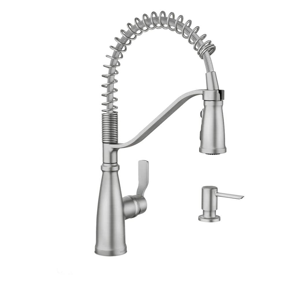 Stainless Steel Single Handle Spring Pulldown Kitchen Faucet