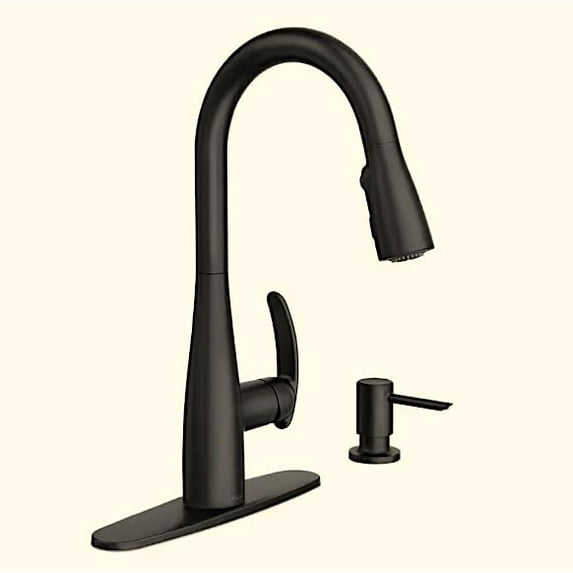 MOEN Reyes Pull-Down Kitchen Faucet w/Magnetic Docking Black Matte (87932BL)