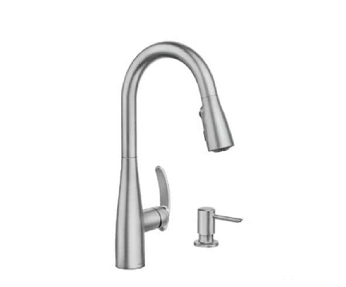 MOEN Reyes Single-Handle Pull-Down Sprayer Kitchen Faucet with Reflex and Power Clean in Spot Resist Stainless