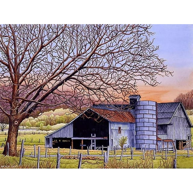 MOER SKY Barn Farm Cottage Diamond Painting Art Kits for Adults