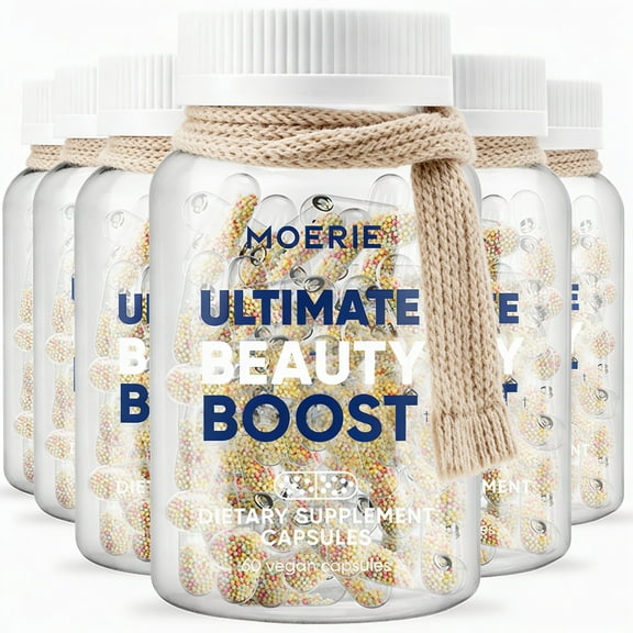 MOERIE Hair Growth Supplement for Women & Men - Hair Skin and Nails Vitamins With Biotin, Q10 & Minerals - For Thicker, Fuller Hair & Hair Loss Treatment - Advanced Beadlet Delivery System -360 Pills