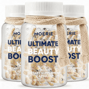MOERIE Hair Growth Supplement for Women & Men - Hair Skin and Nails Vitamins With Biotin, Q10 & Minerals - 180 Pills