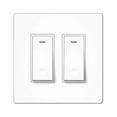 thumbnail image 1 of MOES WiFi Smart Light Switch,2 Gang, No Screw Panel, Remote Control, White, 1 of 8