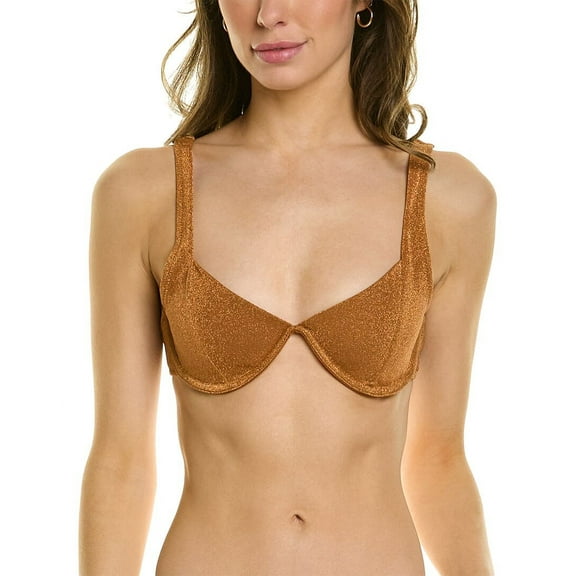 MOEVA womens  Alexa Bikini Top, XS, Orange