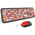thumbnail image 1 of MOFII Wireless Keyboard and Mouse Combo, 2.4G Full-Size Retro Typewriter Computer Keyboard for Windows, Mac OS Desktop/Laptop/PC, 1 of 10
