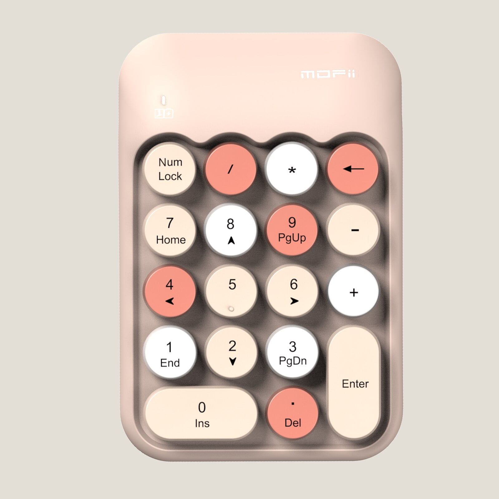MOFII Wireless Numeric Keypad,Colorful Retro Mini Portable Numeric ...