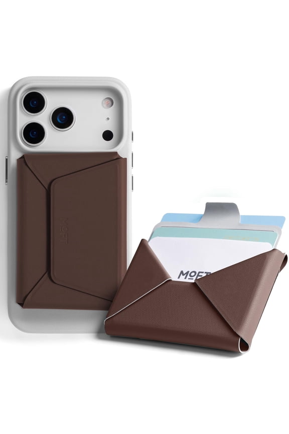 Magsafe Wallet, Slim Magnetic 8 - Card Holder, Snap Field Wallet with Pull to Access Design, RFID Blocking, MOVAS Veagn Leather Minimalist Travel Wallets for Men & Women,Brownie Y101