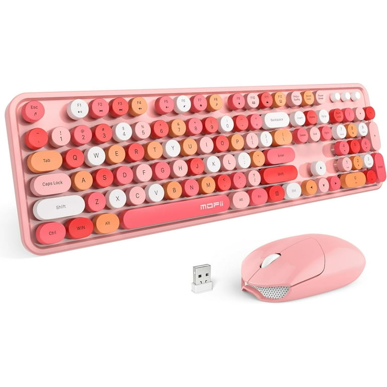 MOFii Keyboard and Mouse Combo, Full Size Typewriter Keyboard with  Multi-Media Function Keys and Number Pad