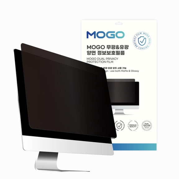MOGO 23.8 Inch Computer Monitor Privacy Screen Filter for 16:9 Widescreen - Keep Data Secure Anywhere, Anti-Spy Protector with Blue Light Blocking, Anti Glare & Scratch Resistant Film