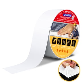 MOGOFE RV Roof Sealant Tape White, 1.5 Inch x 50 Feet RV Repair Roof Sealer Seal Tape UV-Resistant Waterproof Sealant Tape for RV Repair, Camper, Trailer, Boat Sealing, Leaking Roof, Window