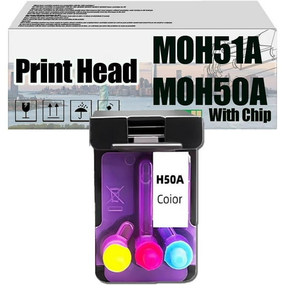 MOH51A MOH50A Print Head Printhead, Compatible for HP 310 311 318 319 410 411 418 419 118 Deskjet GT5820 G5810 Printers —— High Print Volume with Chip