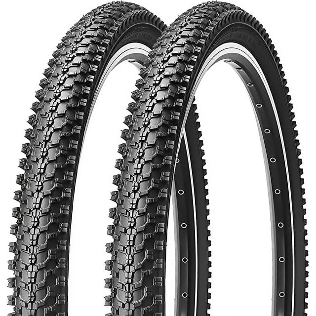 MOHEGIA 2 Pack Bike Tire 26x1.95 Inch Folding Black Bicycle Replacement