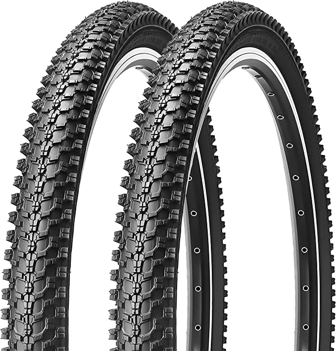 MOHEGIA 2 Pack Bike Tire 26x1.95 Inch Folding Black Bicycle Replacement
