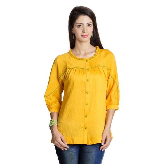 MOHR Women's Tunic Shirt with Kimono Sleeves