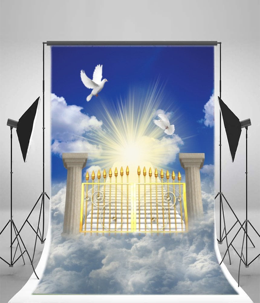 LOGO Design For Heaven by Farzana Heavenly Gate on Clouds with Ethereal  Typography | AI Logo Maker, image size:860x1000