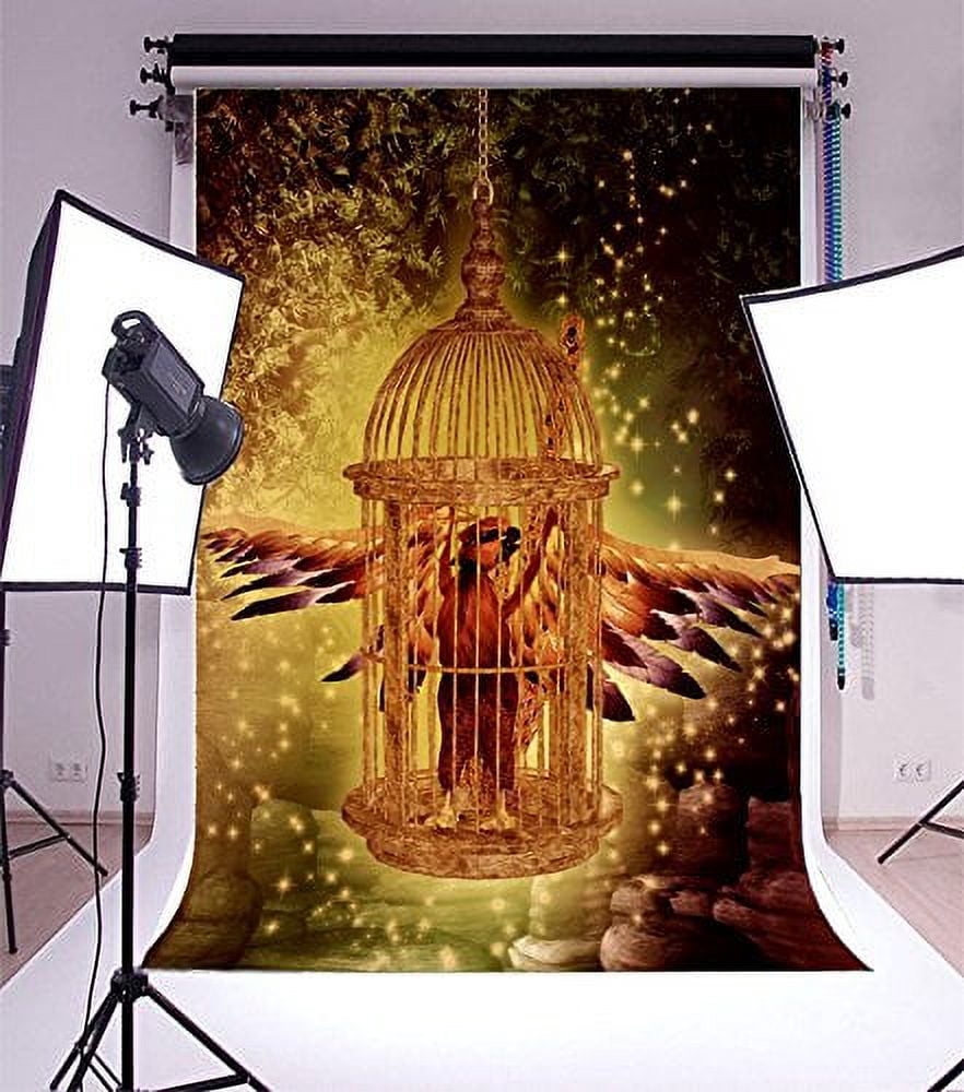 MOHome 5x7ft Backdrop Photography Background Phoenix in Cage Hanging ...