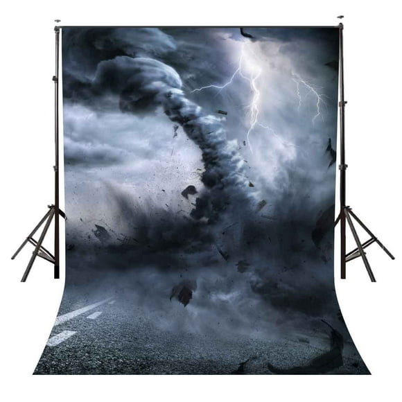 MOHome 5x7ft Backdrop Tornado Lightning Photograpy Background Studio Photo Props