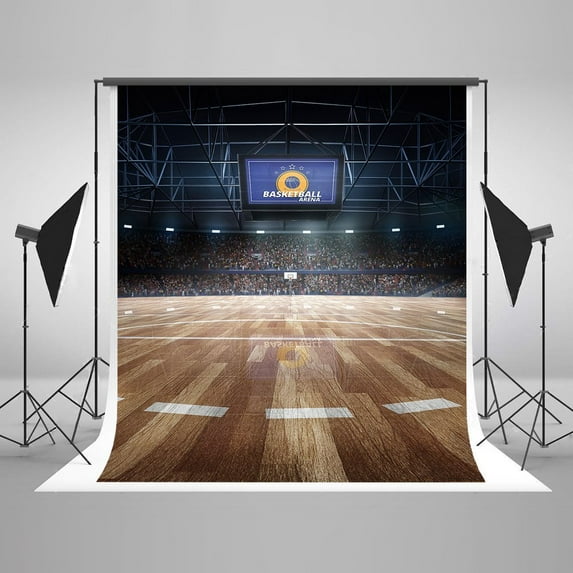 MOHome 5x7ft Basketball Arena Wood Floor Photography Backdrop Photo Booth Background