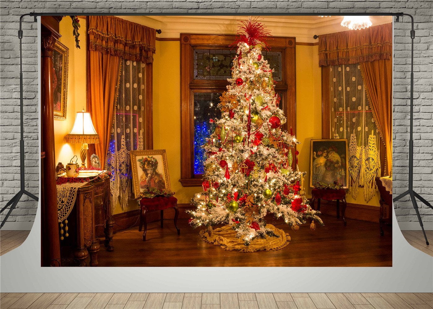 MOHome 5x7ft Bedroom Lighting Backgrounds for Photographer Golden