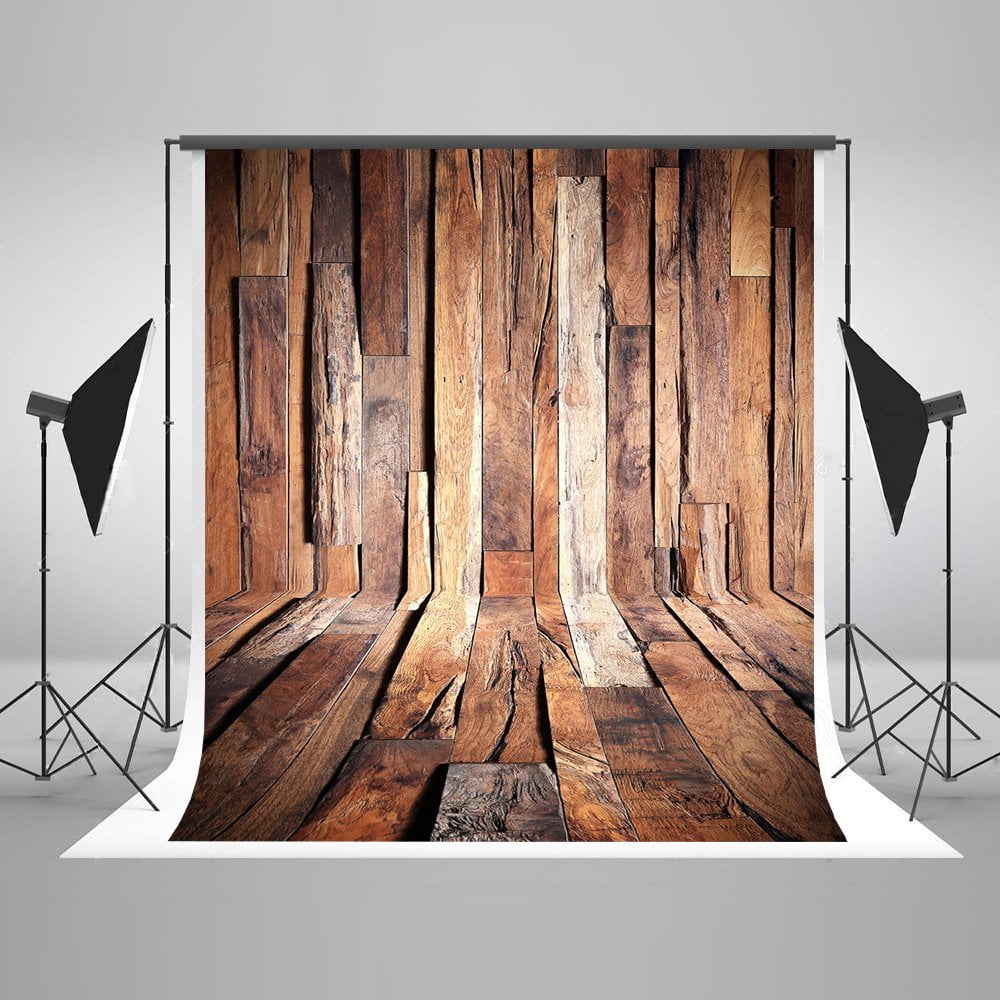 MOHome 5x7ft Dark Wood Photography Background Photo Backdrop Newborn