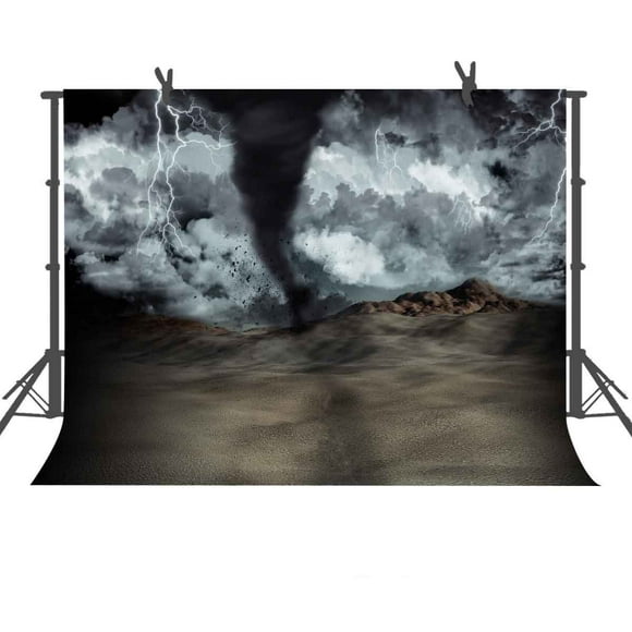 MOHome 7x5ft Lightning Dust Storms Photography Backdrop Studio Photo Props Tornado Background