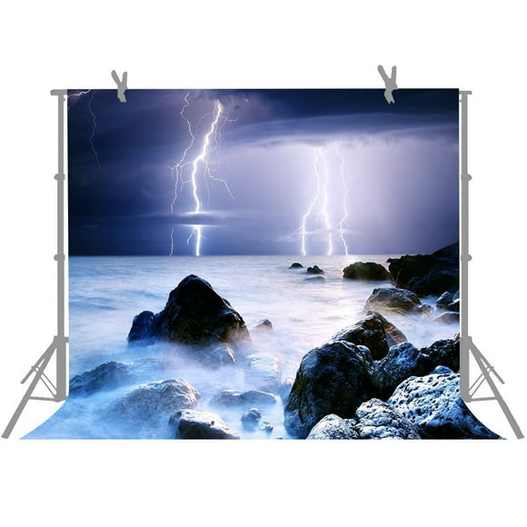 MOHome Background 7x5ft Lightning Through Clouds Photography Backdrops For Photo Studio Props Room Mural