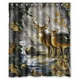 thumbnail image 1 of MOHome Deer in the Forest Shower Curtain Waterproof Polyester Fabric Shower Curtain Size 60x72 inches, 1 of 2