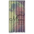 thumbnail image 1 of MOHome I Love You To The Moon And Back Thick High grade Shower Curtain Waterproof Polyester Fabric Shower Curtain Size 36x72 inches, 1 of 2