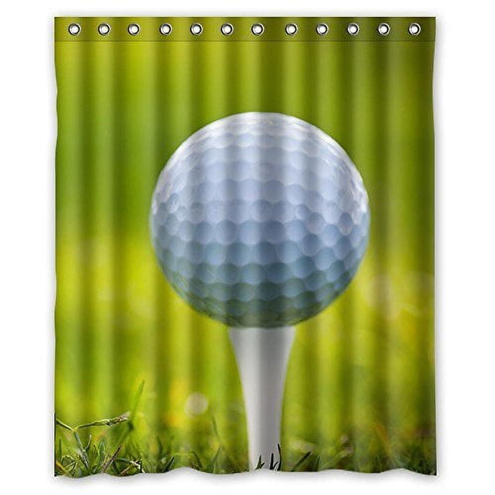 MOHome Loving Sports Golf Shower Curtain Waterproof Polyester Fabric