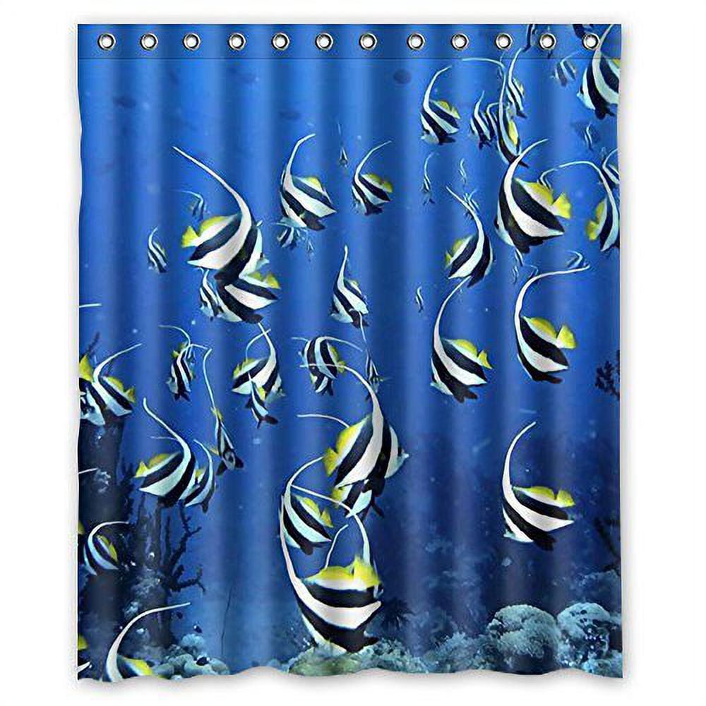 MOHome Products Ocean Sea Life Shower Curtain Waterproof Polyester