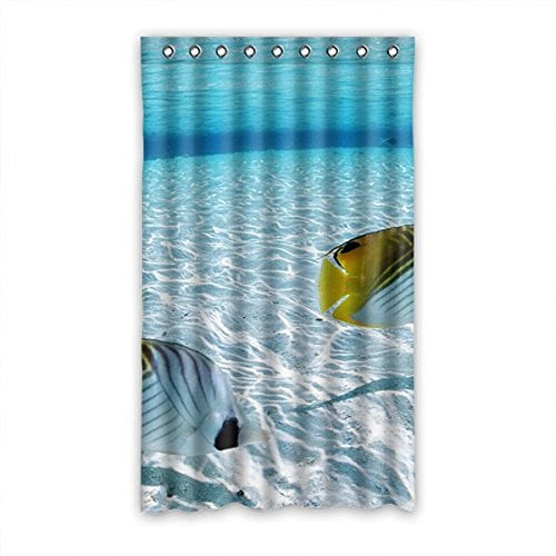 MOHome Tropical Fish Shower Curtain Waterproof Polyester Fabric Shower Curtain Size 60x72 inches