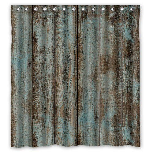 MOHome barn wood western country With Design Shower Curtain Waterproof Polyester Fabric Shower Curtain Size 66x72 inches