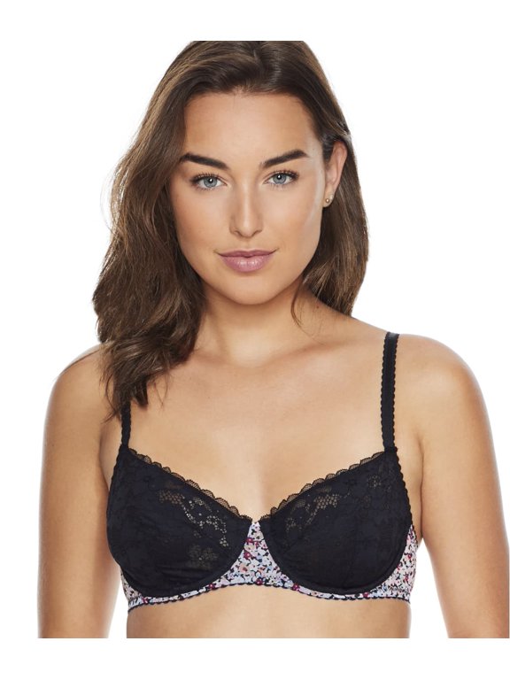Midnight/Daisy Balconette Lace Underwire Bra, US 36C, UK 36C, NWOT