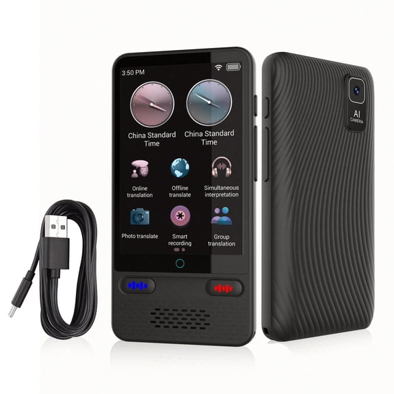 MOIDYOU Language Translator Device, Real-time Two-Way Translation of 148 Languages, Voice/Photo/Recording Translation, Portable Pocket AI Translator Suitable for Tourism, Business and Learning