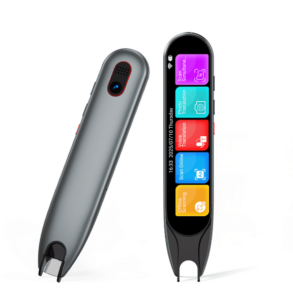 MOIDYOU Translation Pen&Scan Reader Pen for Language Learners,Dyslexia&Learning Difficulties,Translator Pen for 142 Language(Grey)