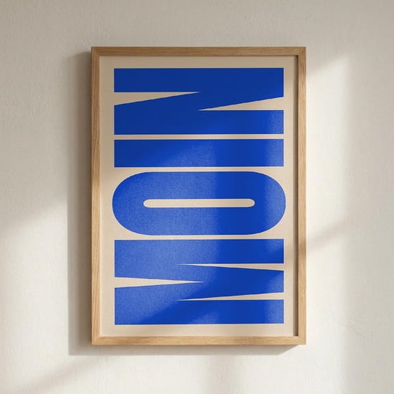 MOIN Minimalist Typography Poster | Cozy Wall Art | Modern Graphic Print | Word art, Unframed Paper Poster 8x10in