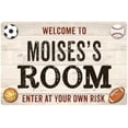 thumbnail image 1 of MOISES'S Room Kids Bedroom Sign Boy's 8x12 Metal 208120090360, 1 of 1
