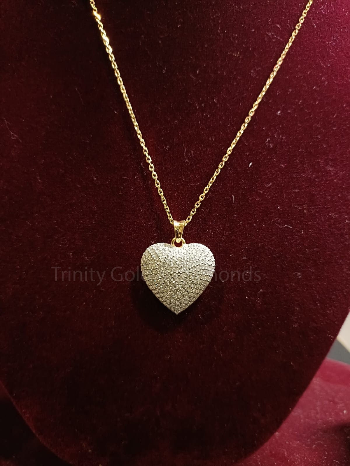 MOISSANITE DIAMOND HEART Pendant â€¢ Pave Diamond Heart Pendant â€¢ Gift For Women Necklace â€¢ Valentine Heart Jewelry â€¢ Best Friend Gift â€¢