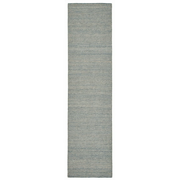 Liora Manne Mojave Pencil Stripe Indoor/Outdoor Rug Blue 24"X8'