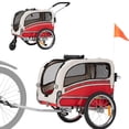 thumbnail image 1 of MOJAY 3-in-1 Dog Bicycle Trailer, Dog Stroller, and Dog Jogging Stroller, Red, 1 of 6