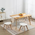 thumbnail image 1 of MOJAY Mid-Century Modern Plastic Dining chairs in Clear, Set of 4, Acrylic Kitchen Chairs, Round Seat Cushions Made of PU Leather and Solid Beech Legs, White, 1 of 13